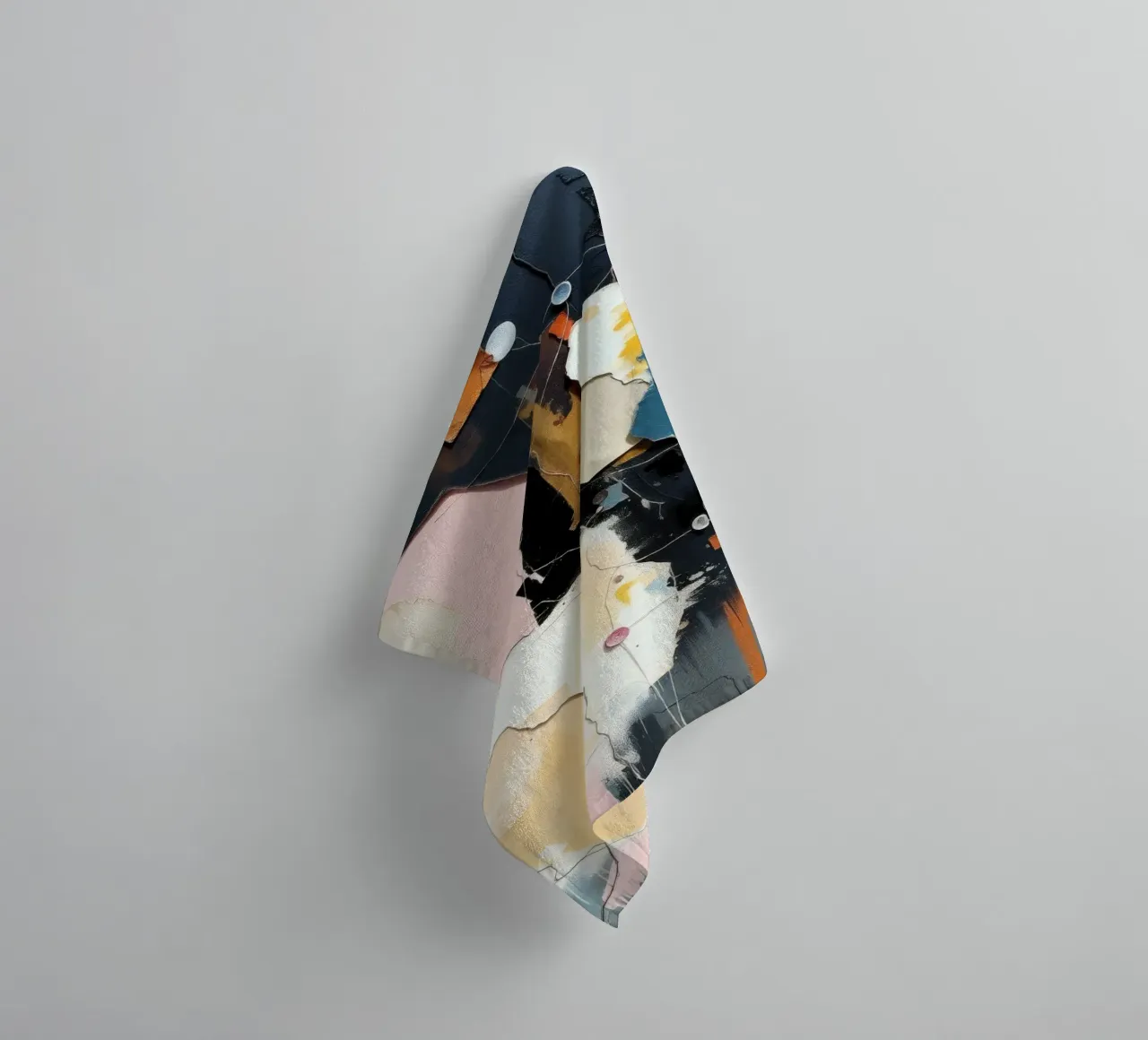 Abstract art composition featuring layered textures towel by DesignDoodle