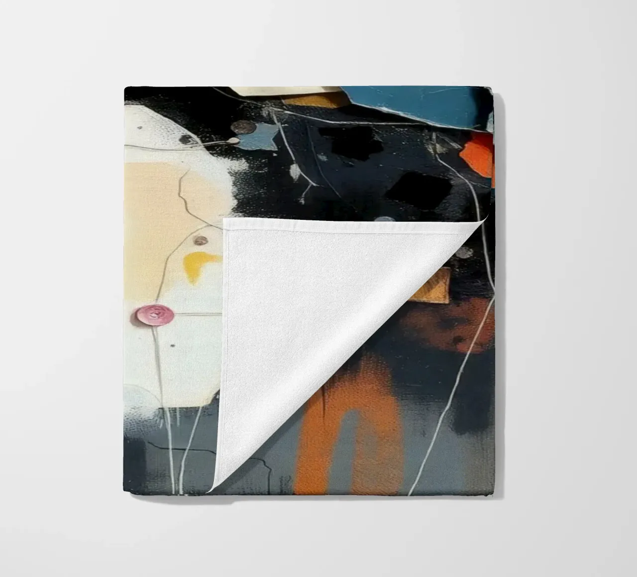 Composizione artistica astratta con texture stratificate telo mare da DesignDoodle