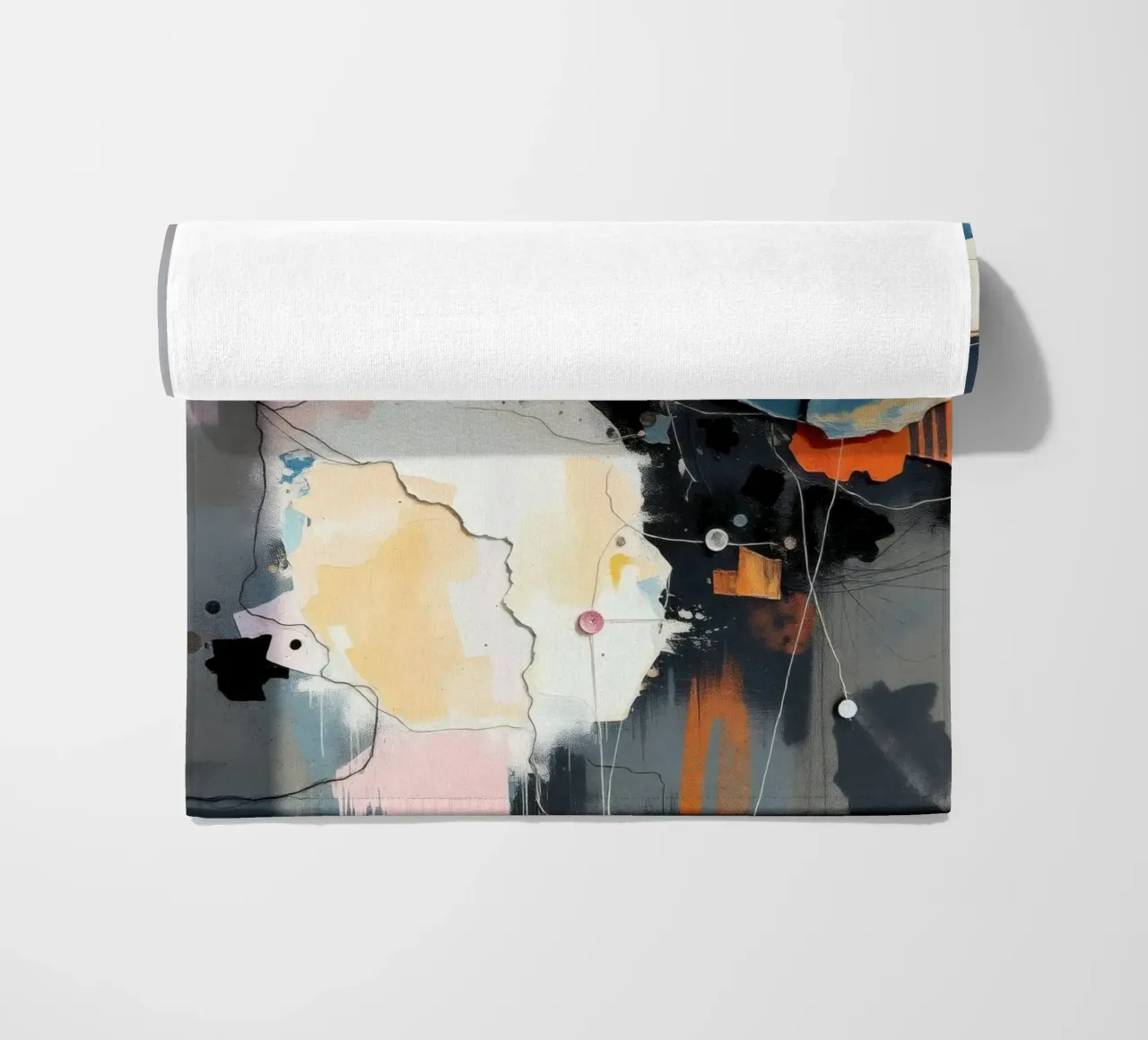 Composizione artistica astratta con texture stratificate telo mare da DesignDoodle