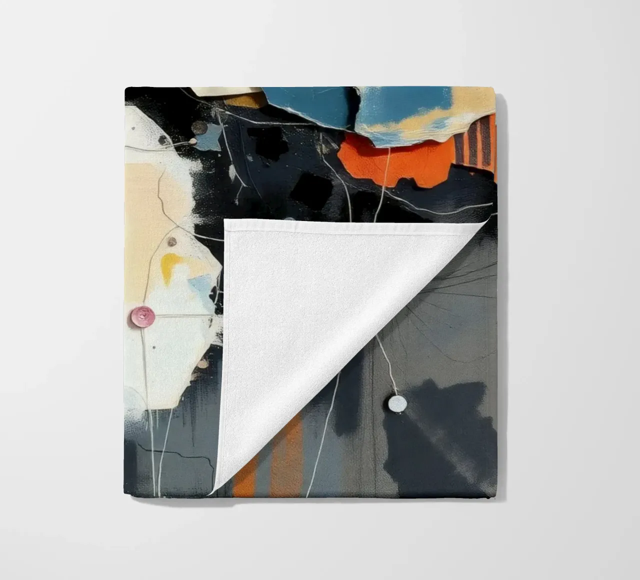 Composizione artistica astratta con texture stratificate telo mare da DesignDoodle