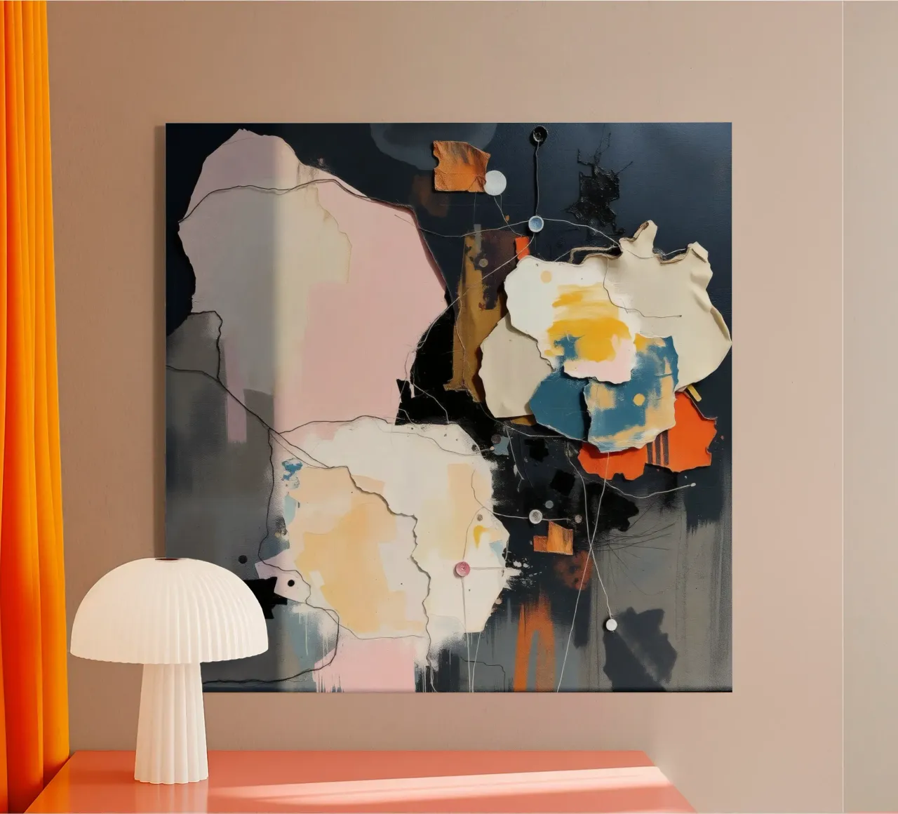 Composition d'art abstrait avec des textures superposées plexiglas de DesignDoodle