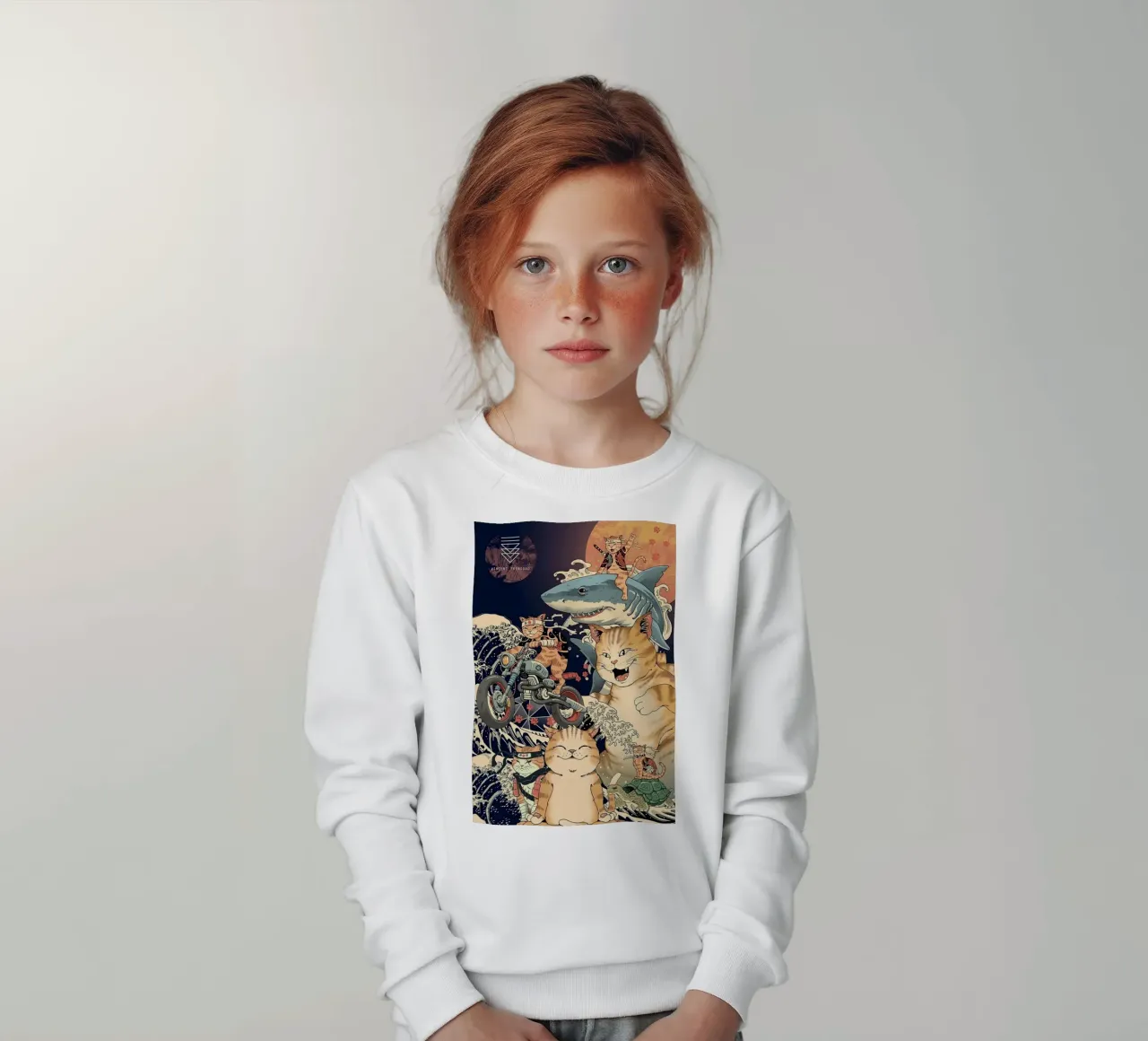 Canata giapponese Montage Ramen felpa bambino da Michel Studio