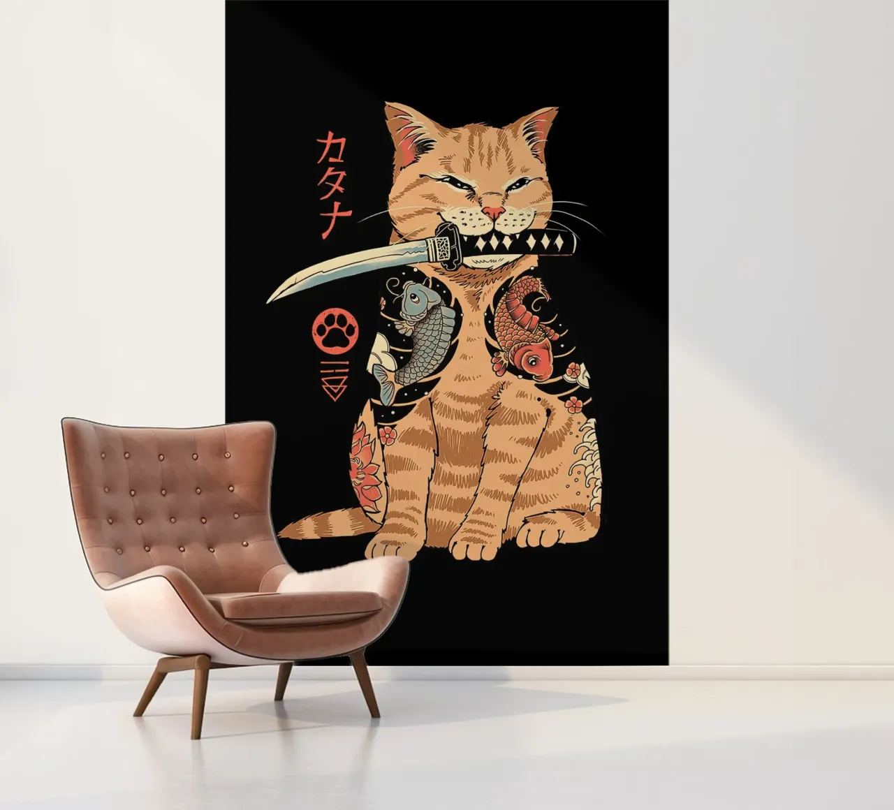 Japanese Cat Catana photo wallpaper by Michel Studio