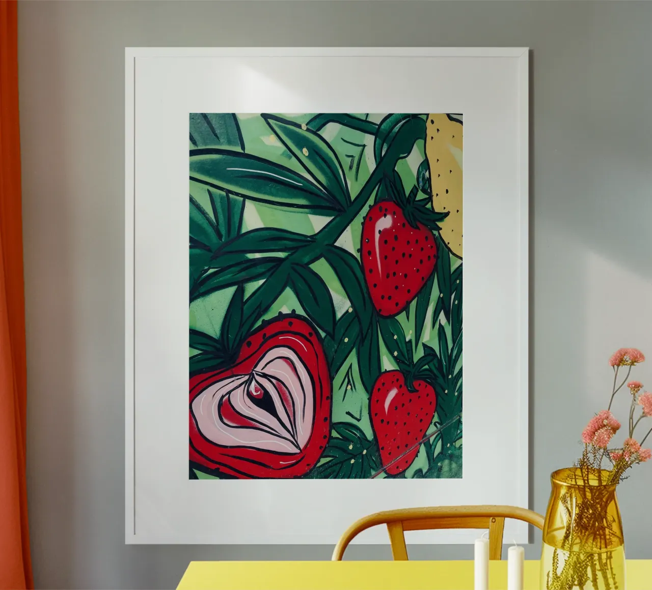 Fruity Lovemaking poster con telaio in plastica da ChiasMata CozMos