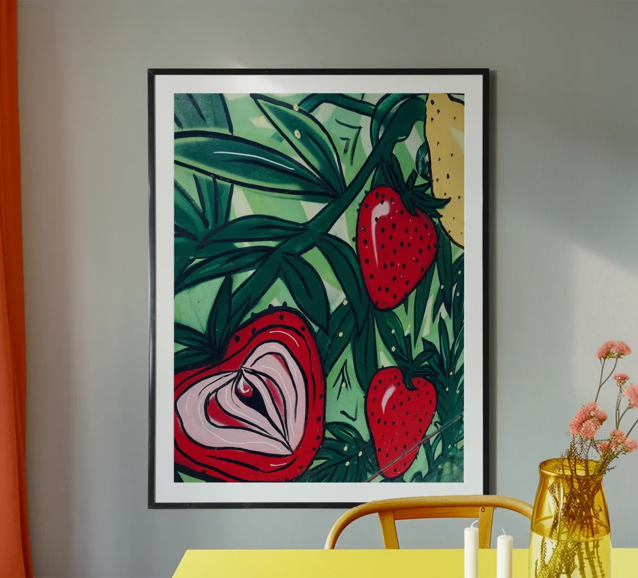 Fruity Lovemaking poster con telaio in plastica da ChiasMata CozMos