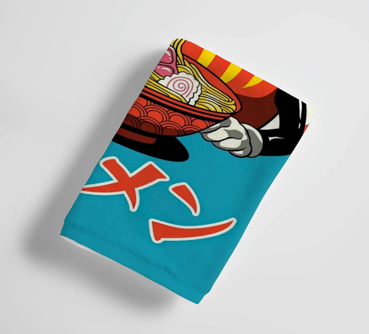 Japanese Blue Shaker Neko Ramen towel by Michel Studio