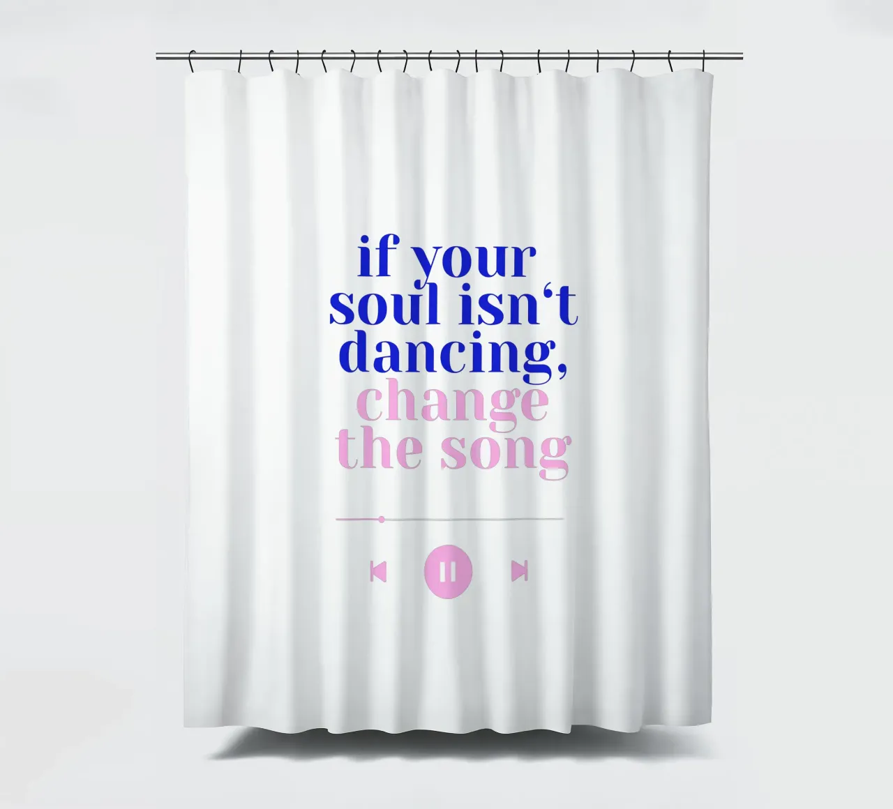 If your soul isn't dancing, change the song II tenda da doccia da Bureau Purpur
