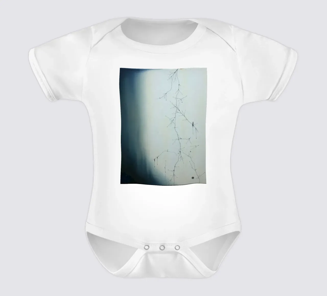 Œuvre d'art abstraite représentant des motifs de ramification complexes body bébé de DesignDoodle