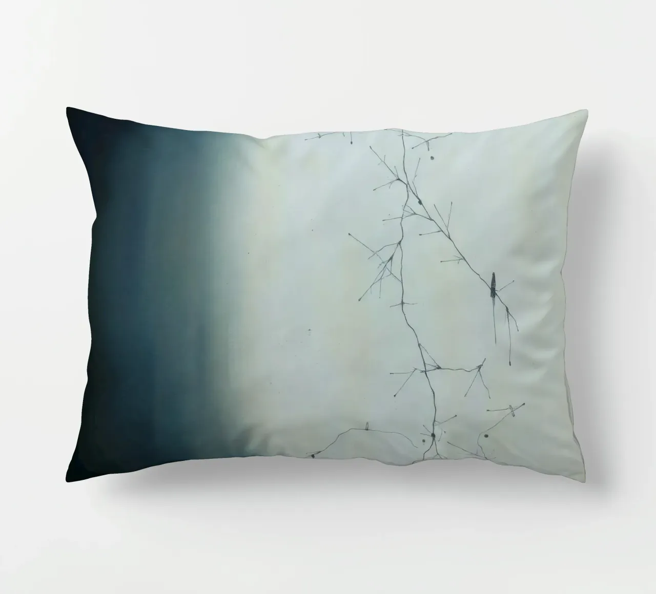 Abstract artwork depicting intricate branching patterns decorative cushion by DesignDoodle