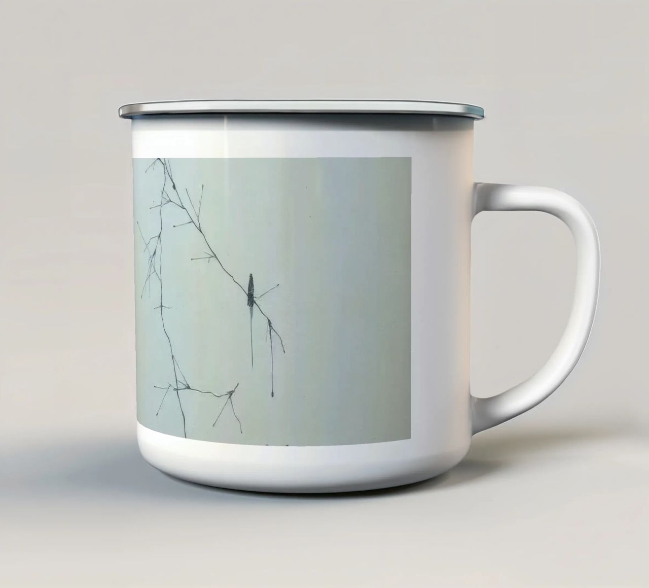 Abstract artwork depicting intricate branching patterns enamel mug by DesignDoodle