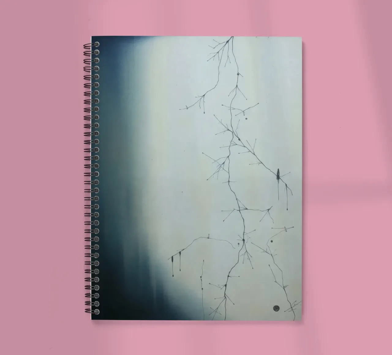 Abstract kunstwerk met ingewikkelde vertakkende patronen notitieboek met spiraal van DesignDoodle