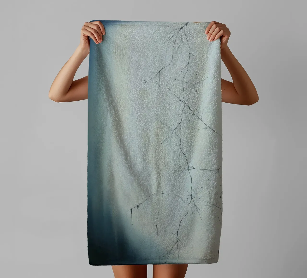 Abstract artwork depicting intricate branching patterns towel by DesignDoodle