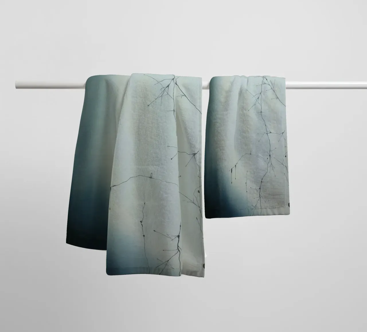 Abstract artwork depicting intricate branching patterns towel by DesignDoodle