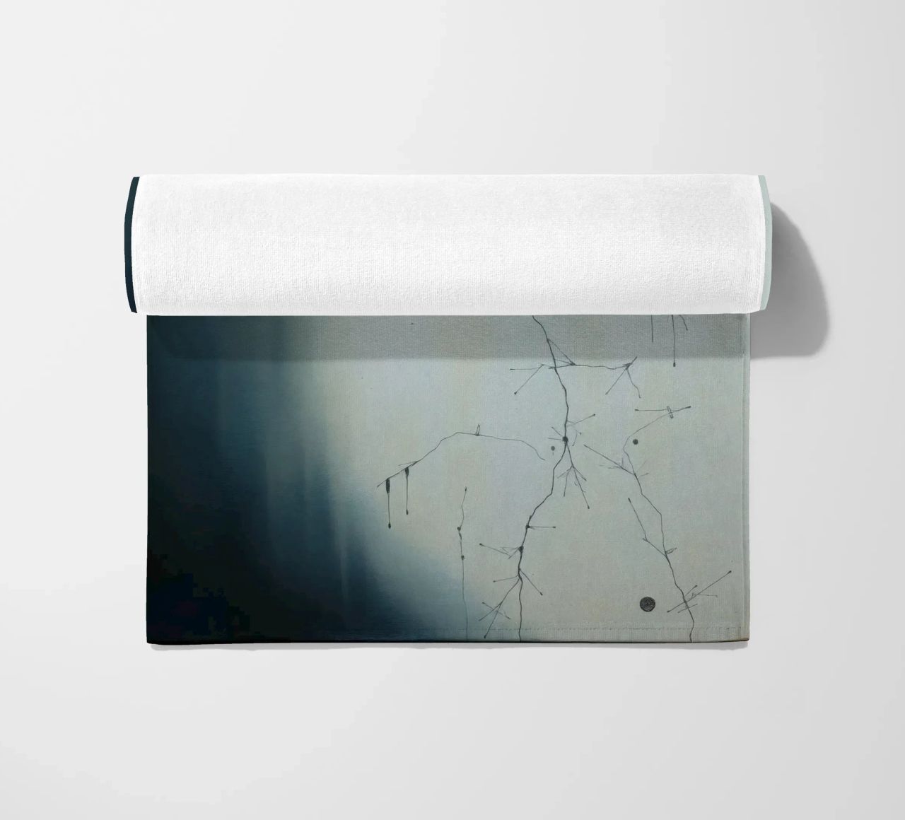 Abstract artwork depicting intricate branching patterns beach towel by DesignDoodle