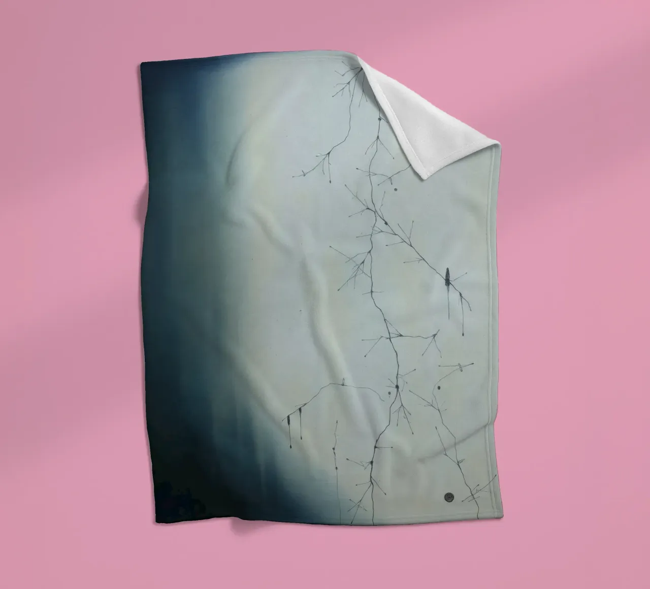 Abstract artwork depicting intricate branching patterns fleece blanket by DesignDoodle