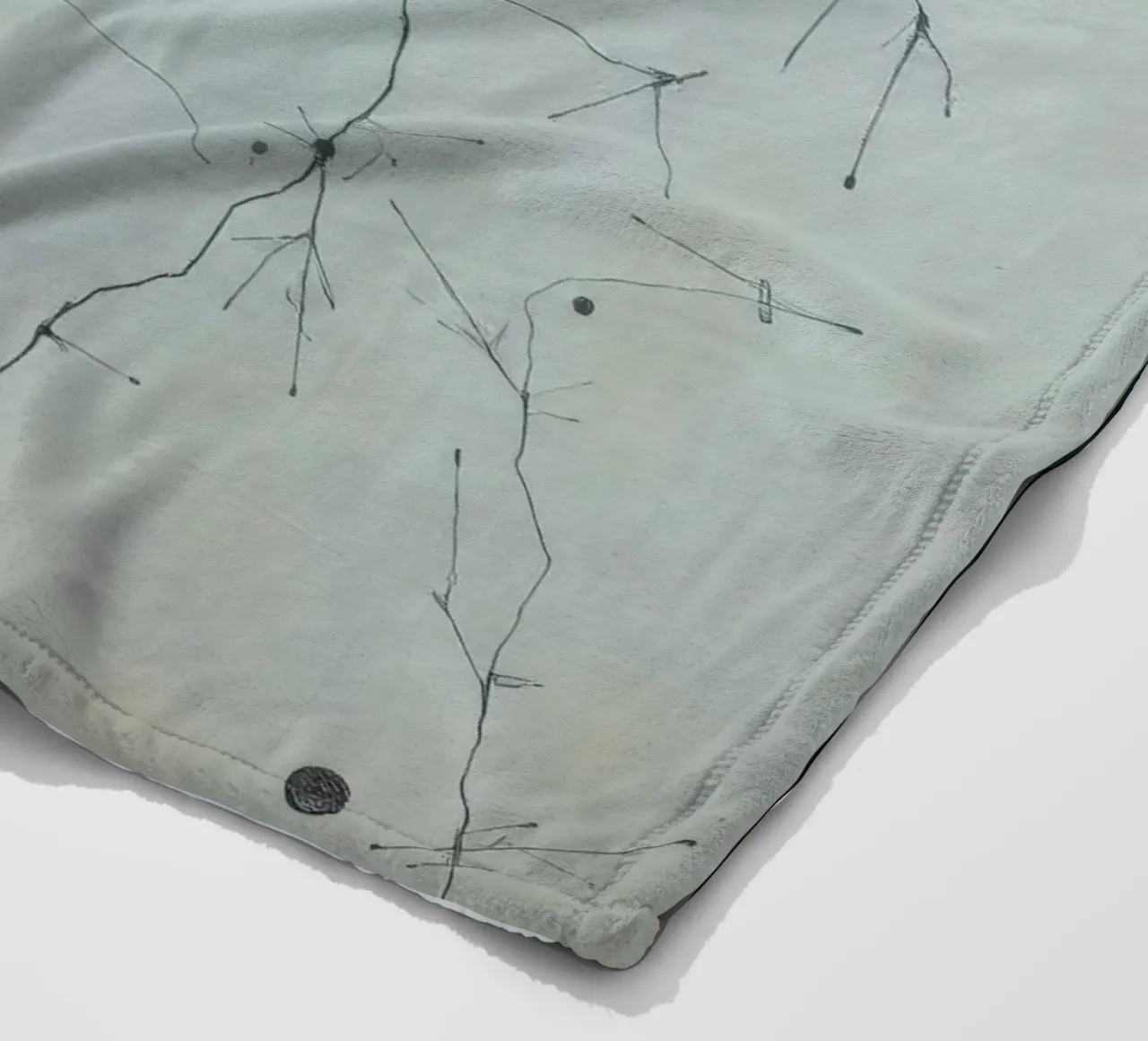 Abstract artwork depicting intricate branching patterns fleece blanket by DesignDoodle