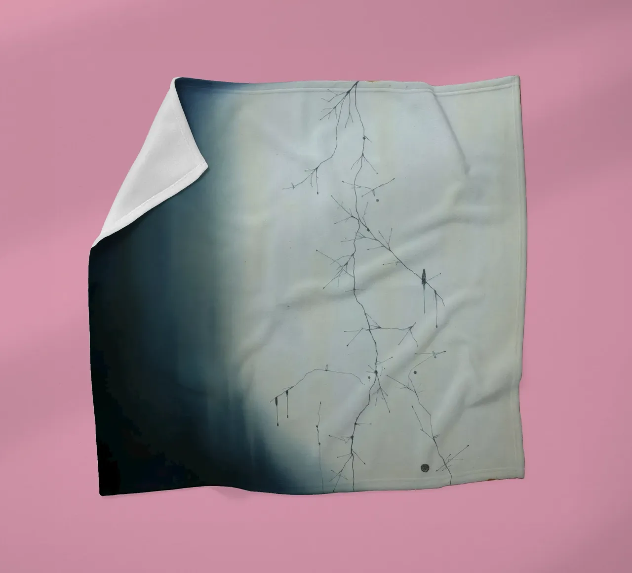 Abstract artwork depicting intricate branching patterns fleece blanket by DesignDoodle