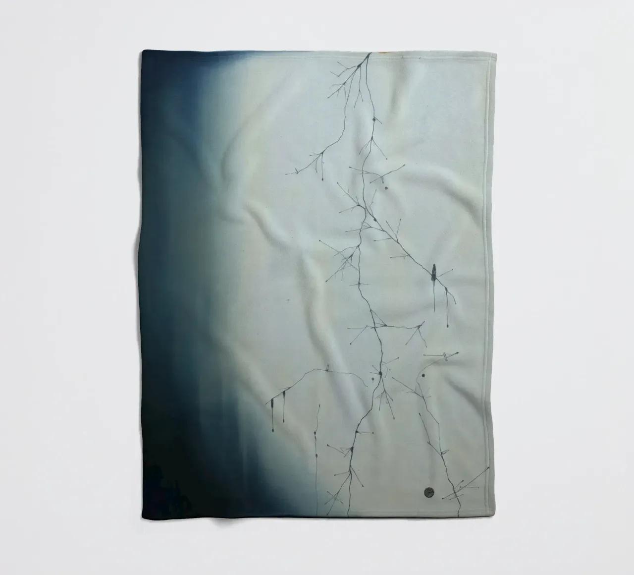 Abstract artwork depicting intricate branching patterns fleece blanket by DesignDoodle