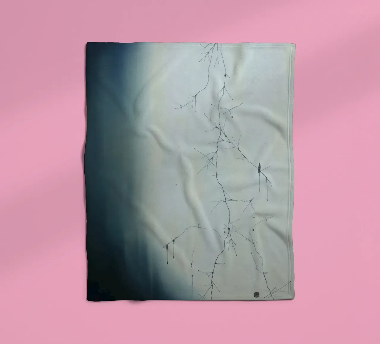 Abstract artwork depicting intricate branching patterns fleece blanket by DesignDoodle