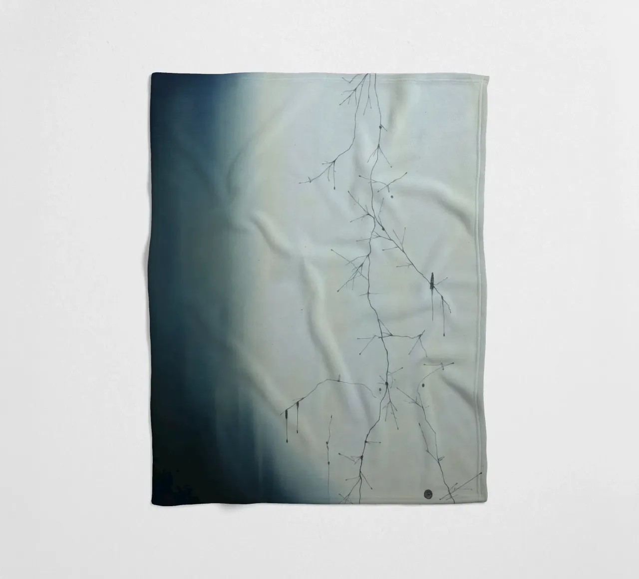 Abstract artwork depicting intricate branching patterns fleece blanket by DesignDoodle