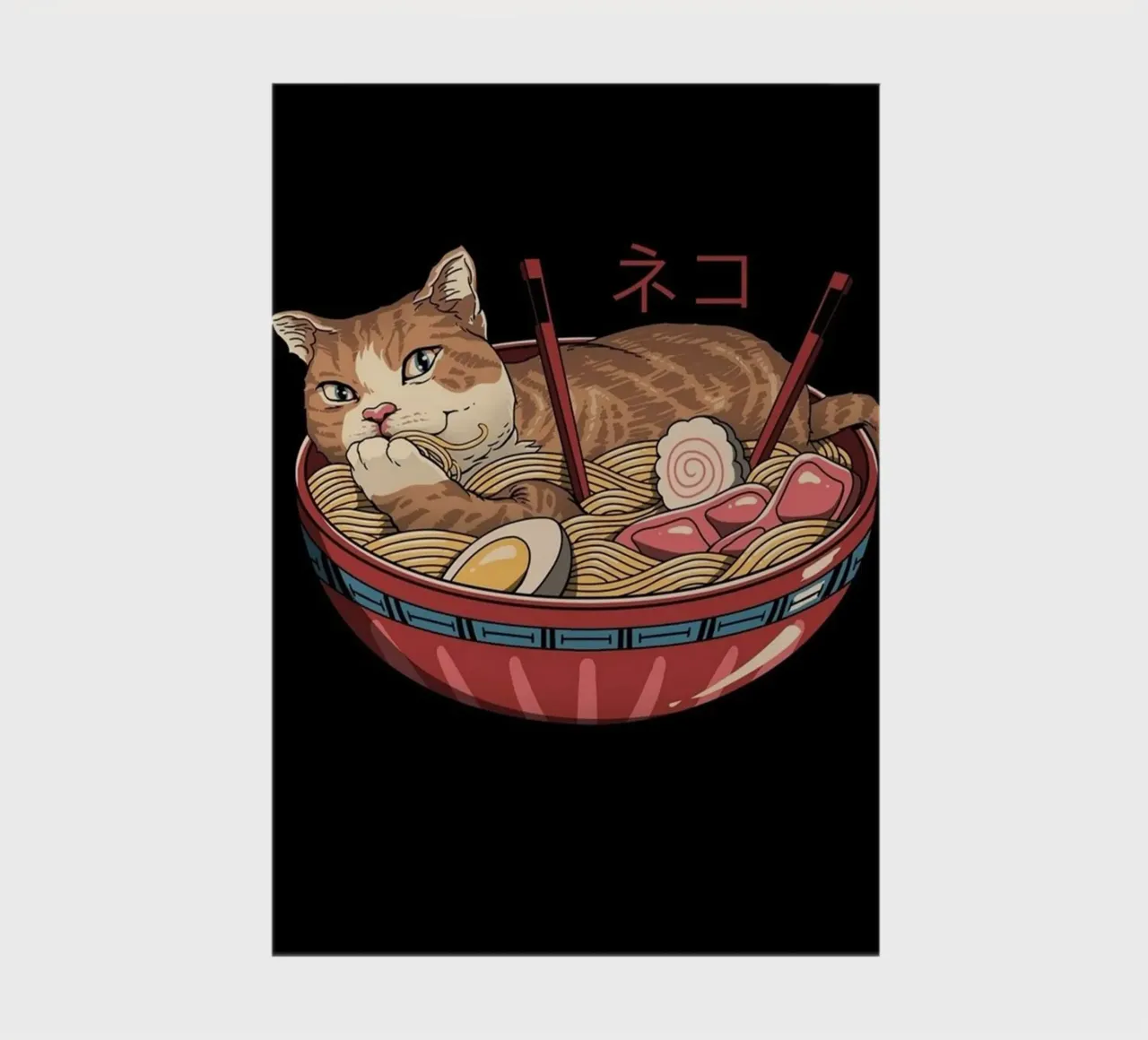 Japanese Great Big Neko Ramen notebook by Michel Studio