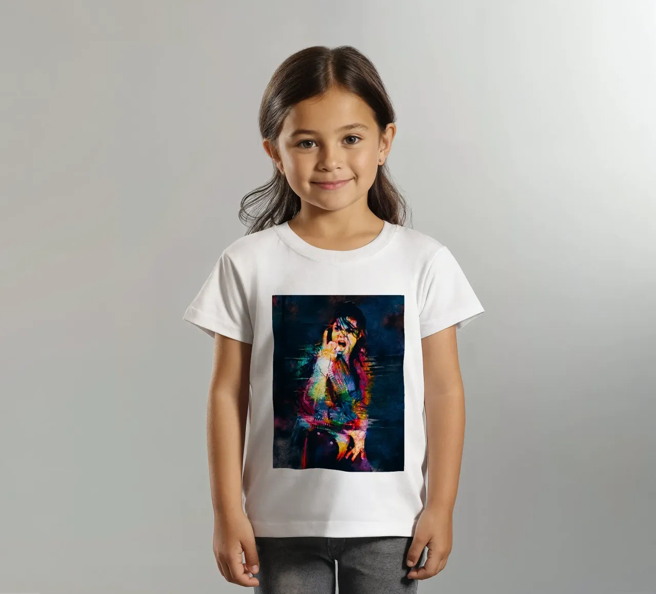 Michael Jackson abstract art kids t-shirt by Hantamrata