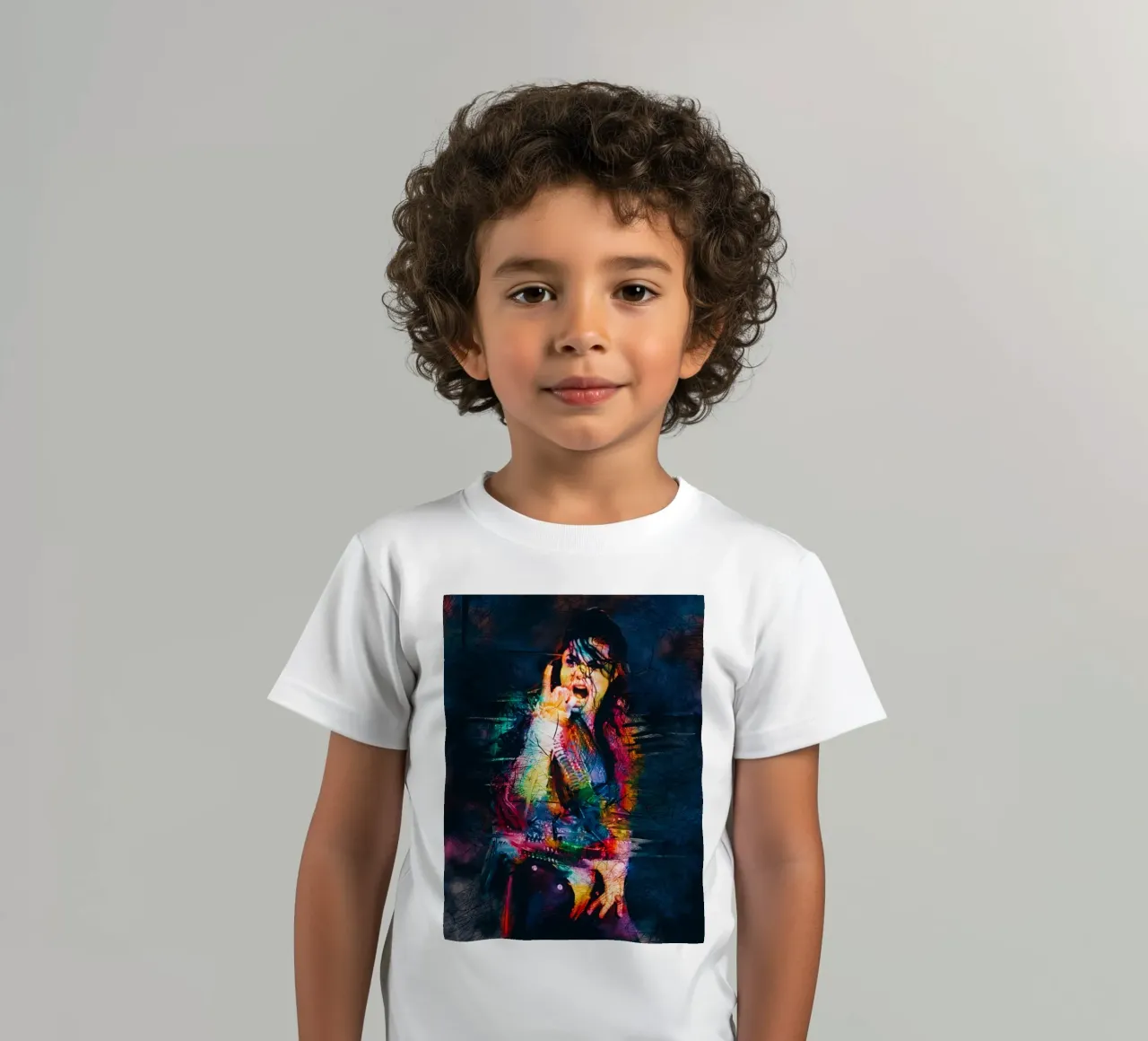 Michael Jackson abstract art kids t-shirt by Hantamrata