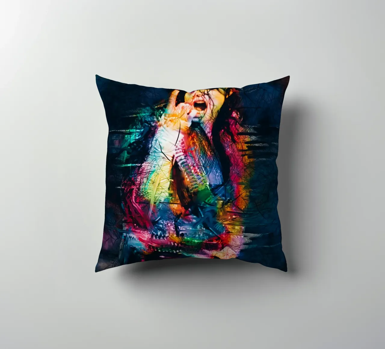Michael Jackson abstract art decorative cushion by Hantamrata
