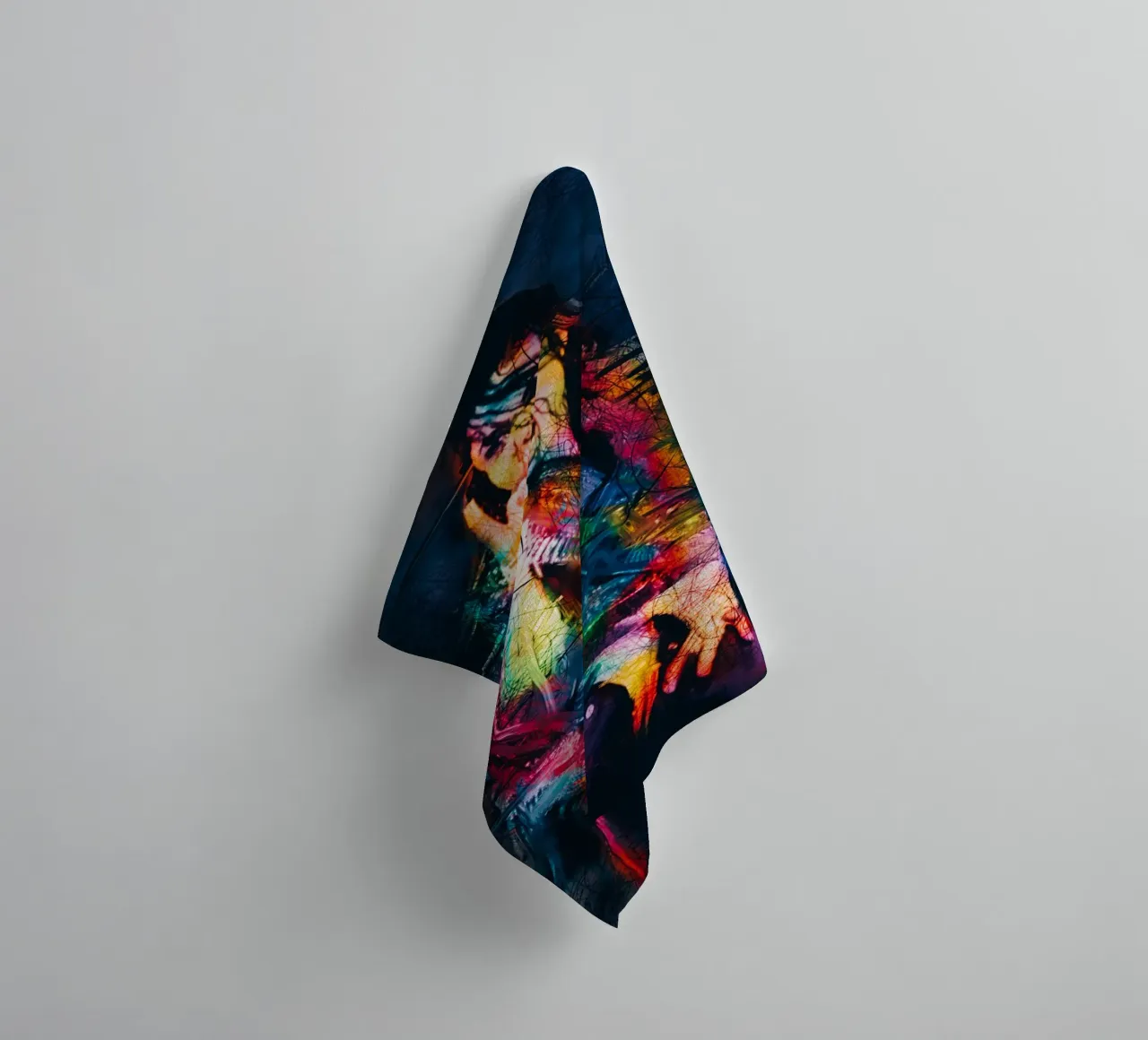 Michael Jackson abstract art towel by Hantamrata