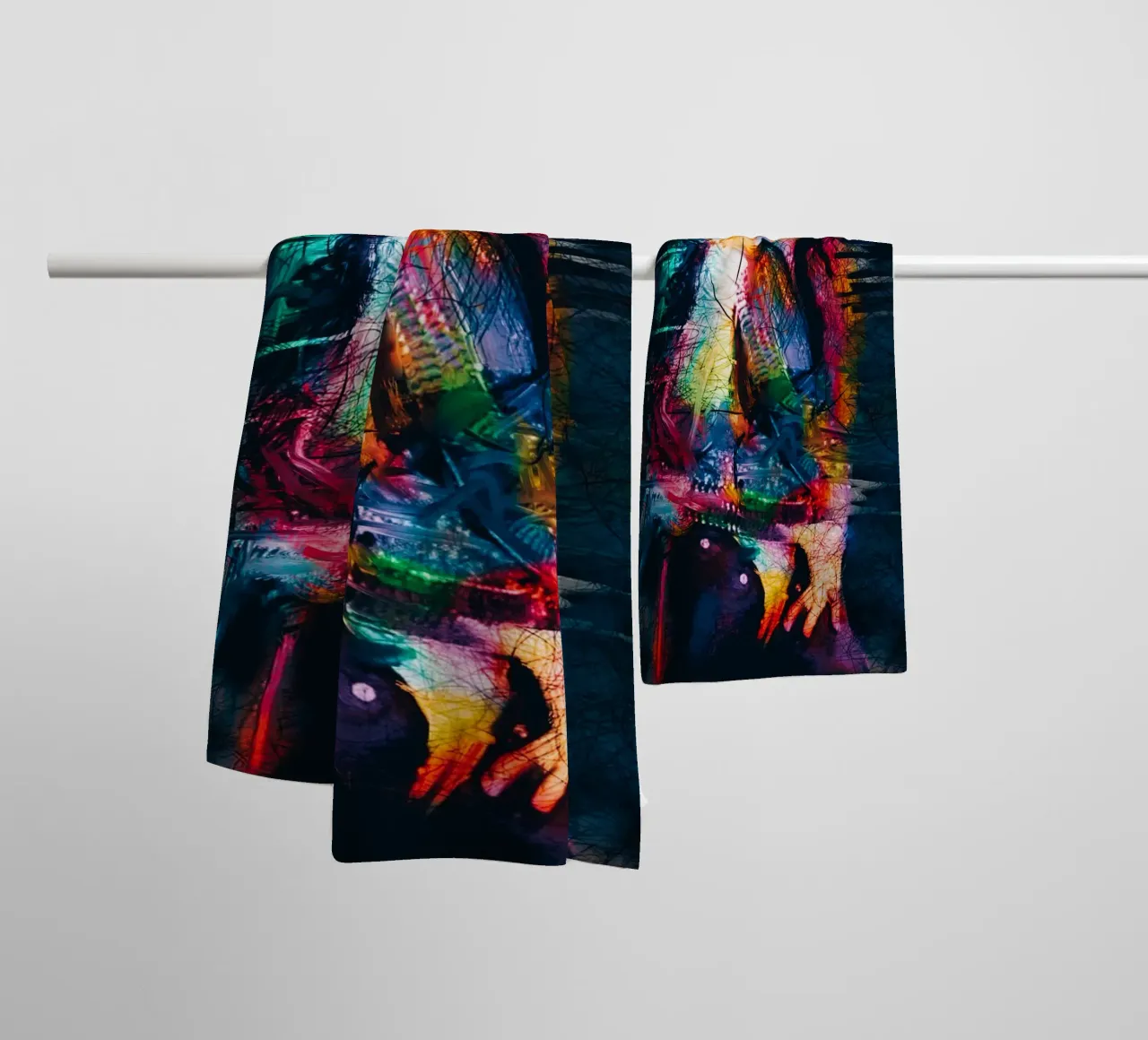 Michael Jackson abstract art towel by Hantamrata