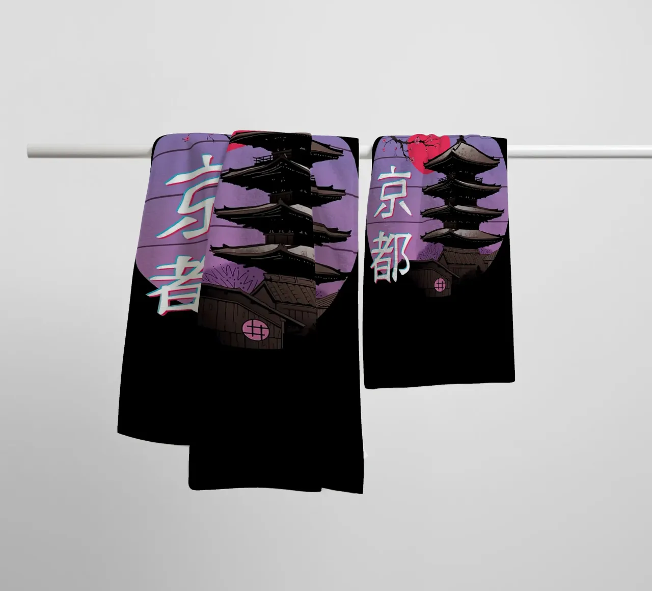 Japanese Retro Aesthetics towel by Michel Studio