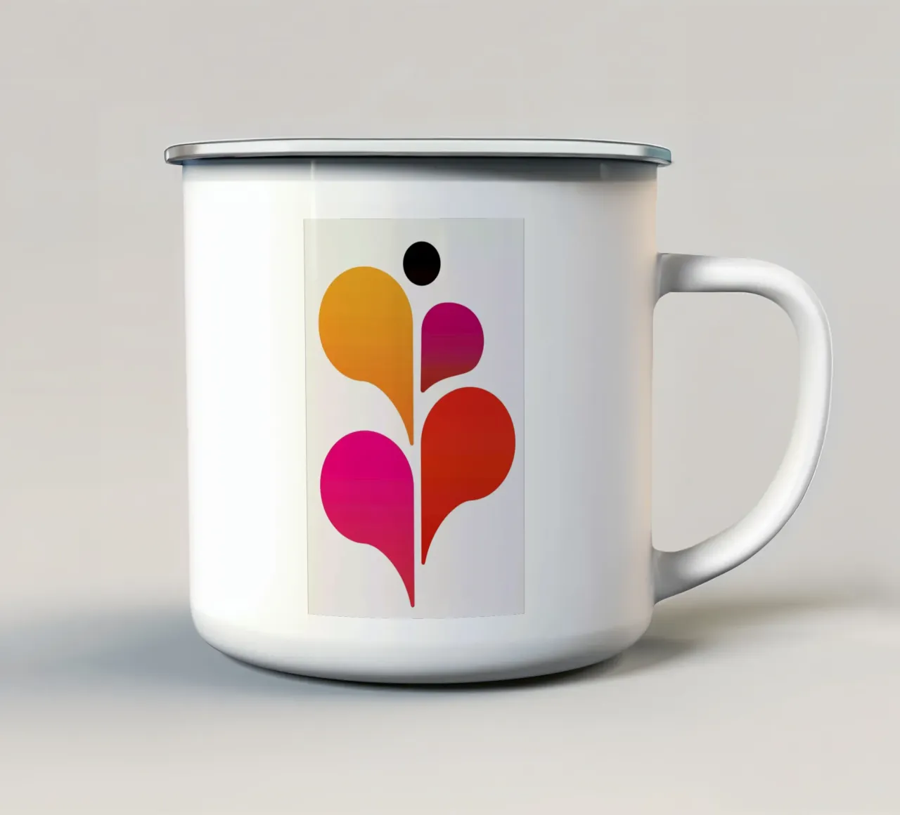 Abstract Dancer tazza in smalto da Kubistika