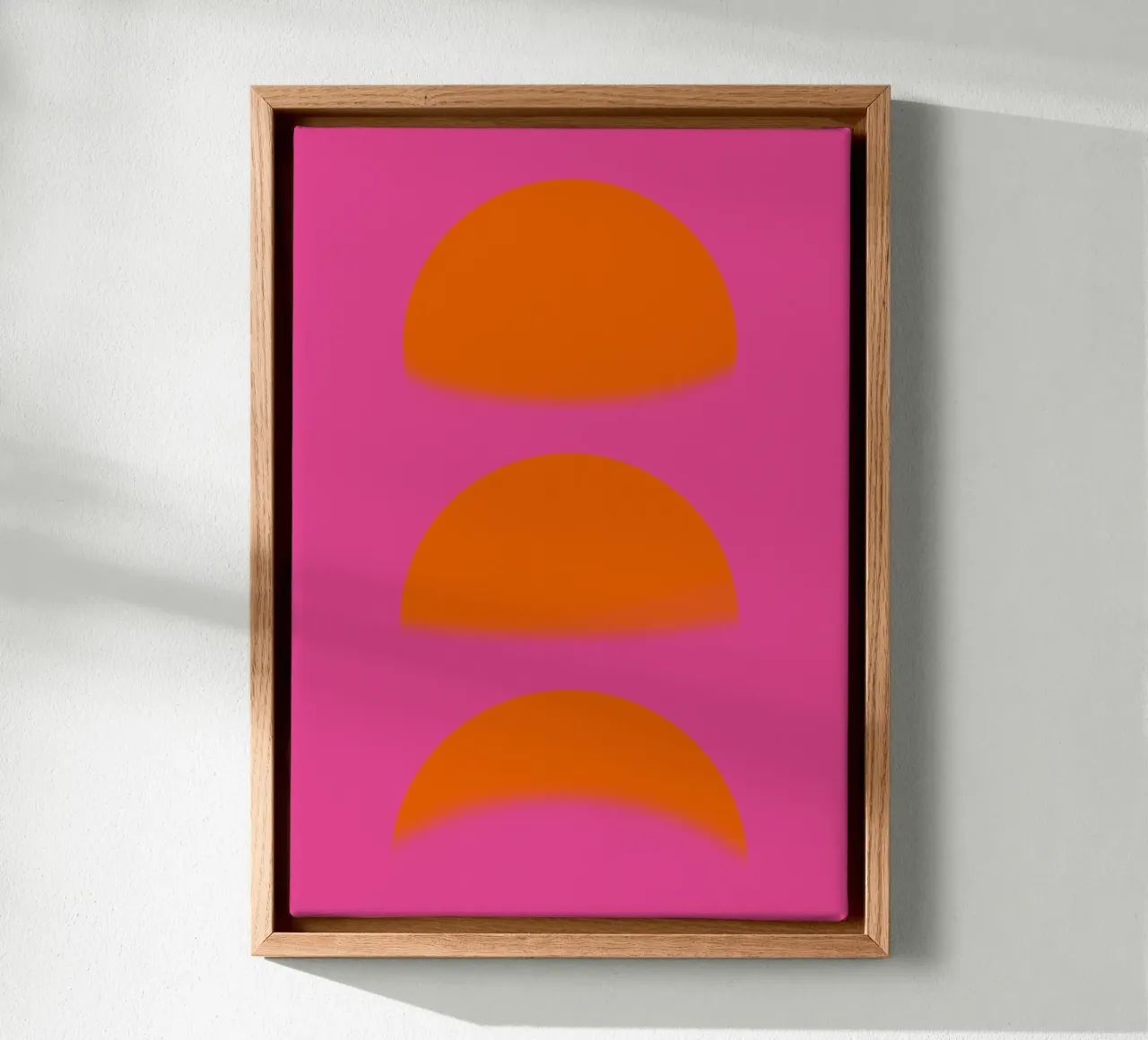 The Setting Sun canvas with Floater frame by Rose Beck Art