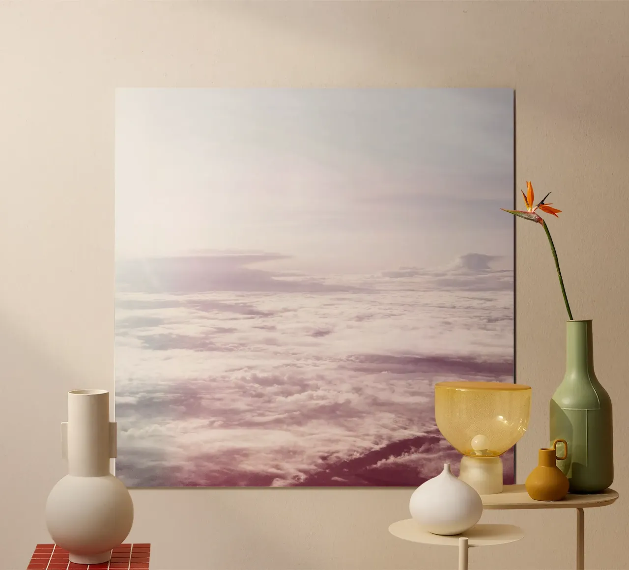 Cieli di rose poster con telaio in alluminio da Cassia Beck Photography