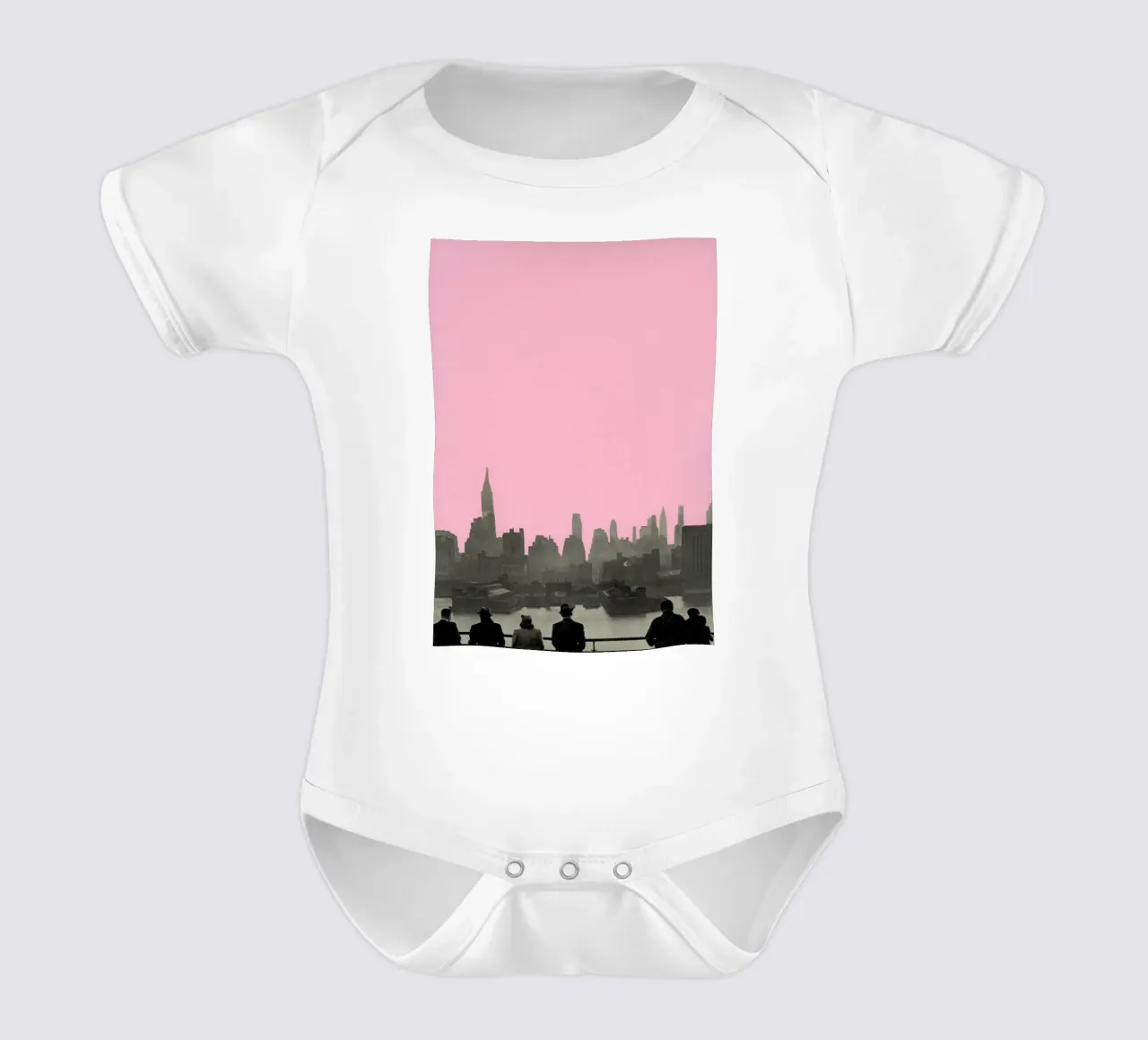 Notti a New York body neonato maniche corte da Cassia Beck Collage