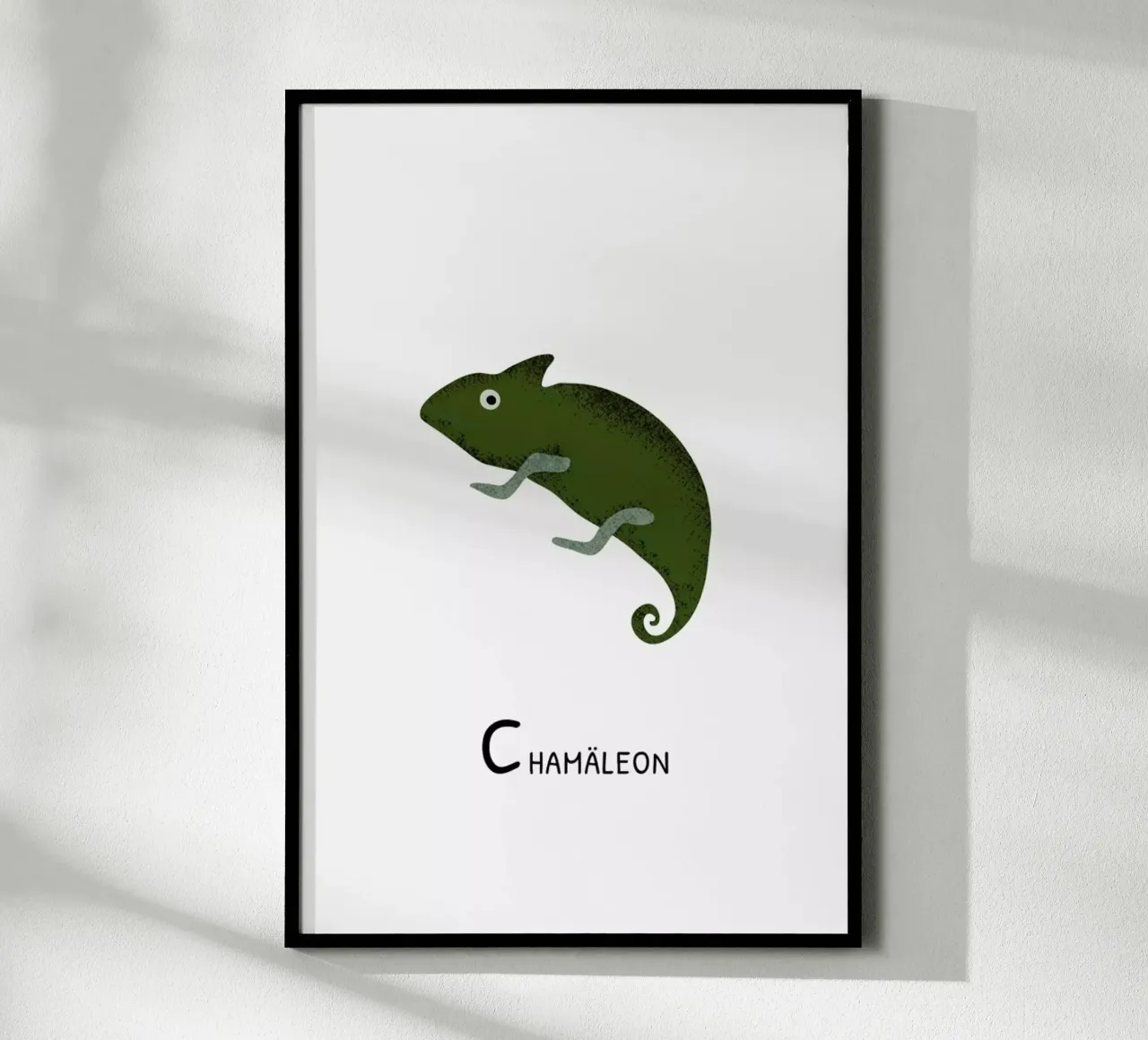 Chamäleon poster con telaio in plastica da Little Flourishes
