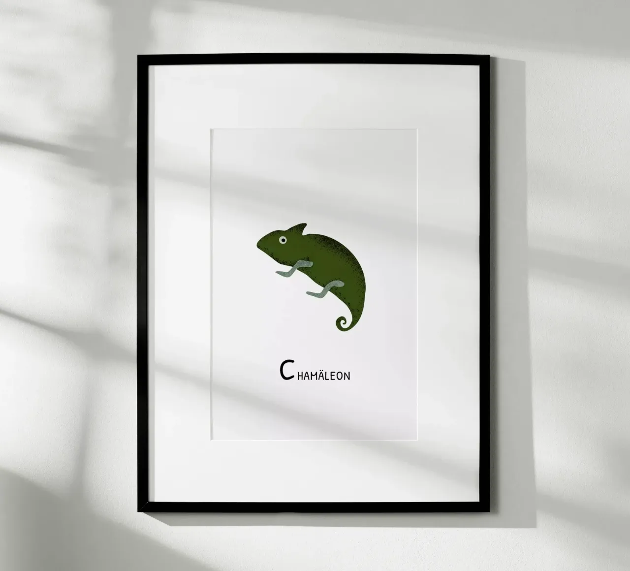 Chamäleon poster con telaio in plastica da Little Flourishes