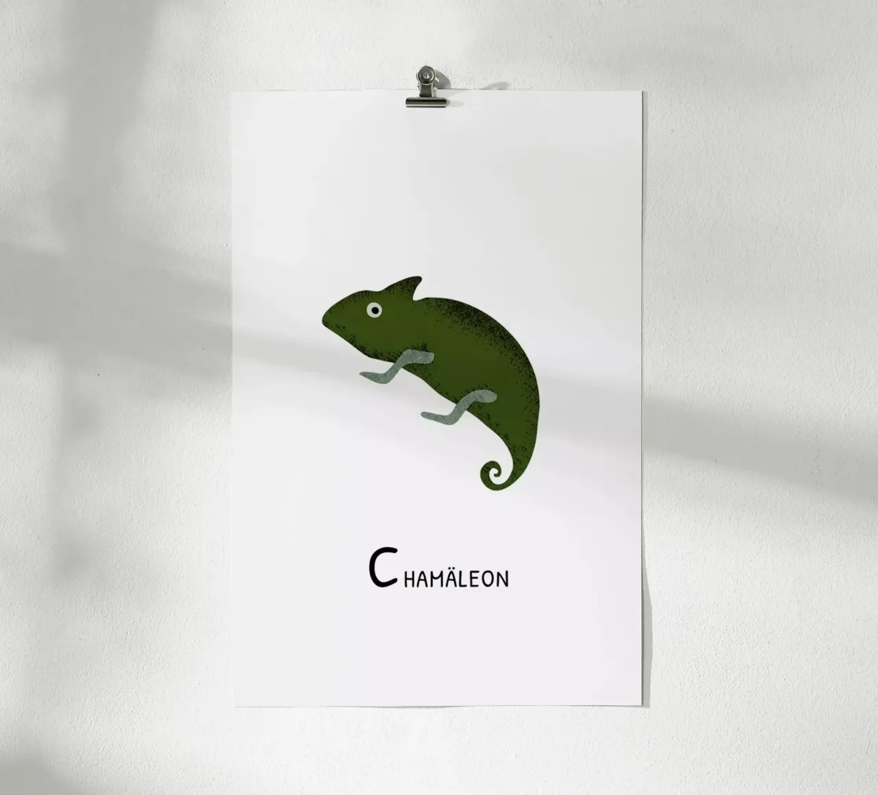 Chamäleon poster con telaio in plastica da Little Flourishes