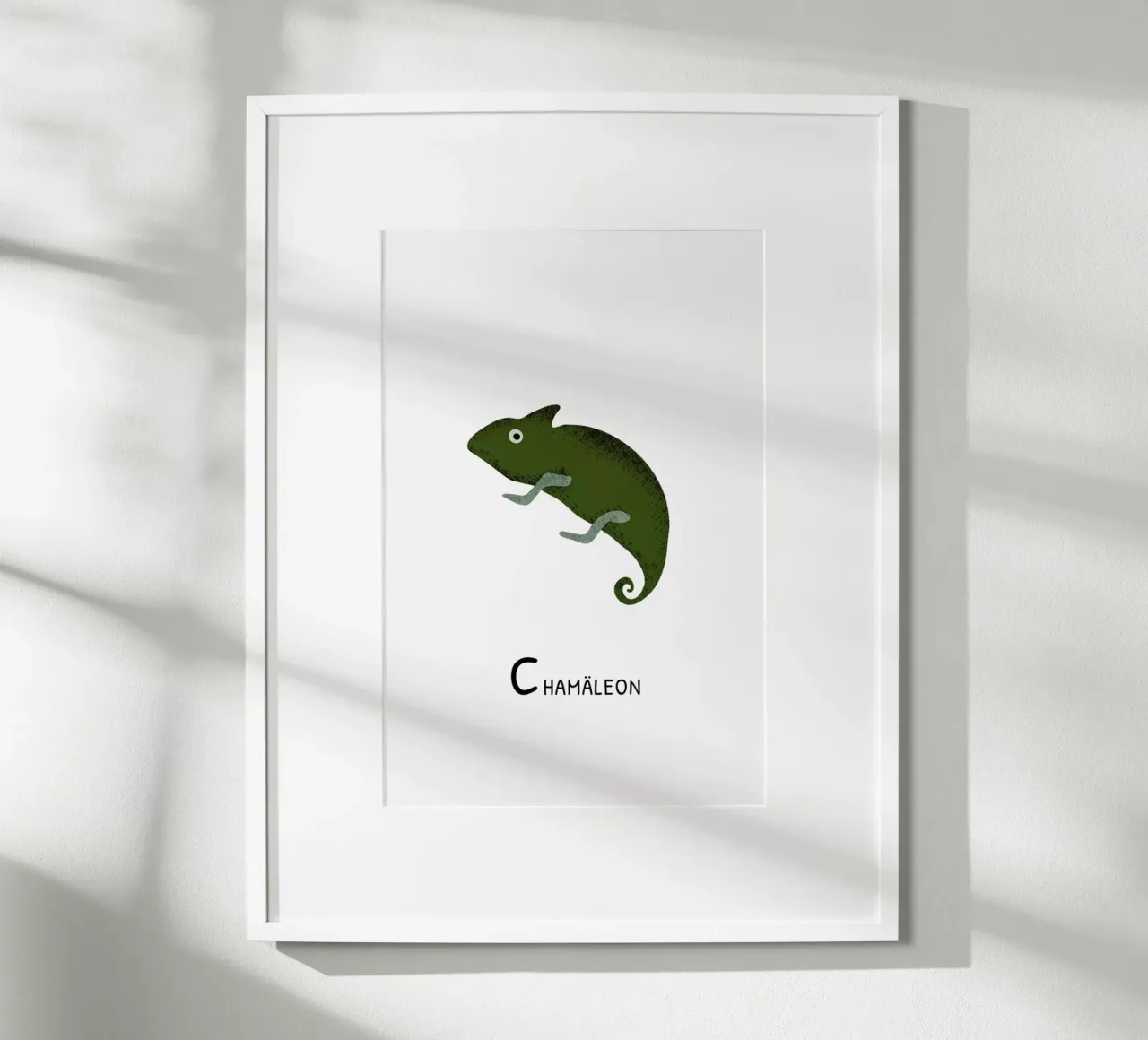 Chamäleon poster con telaio in plastica da Little Flourishes
