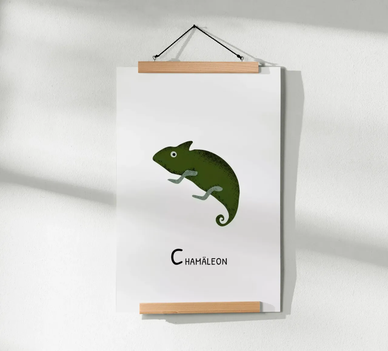 Chamäleon poster con telaio in plastica da Little Flourishes