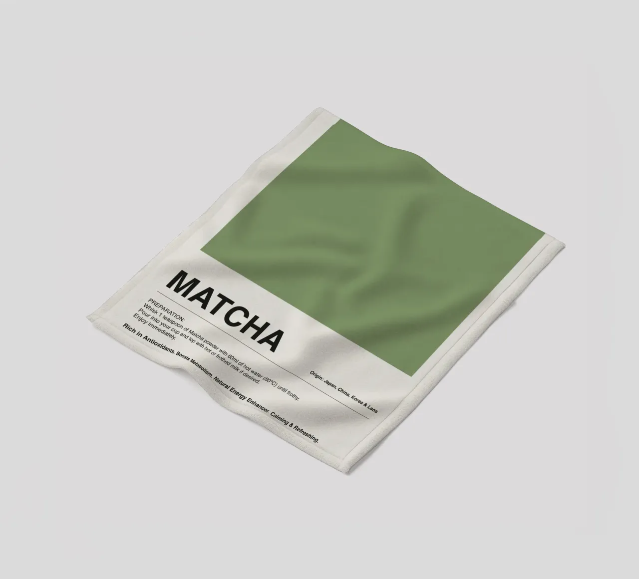 Matcha Latte Chartreuse coperta in pile da ni-ja artboutique