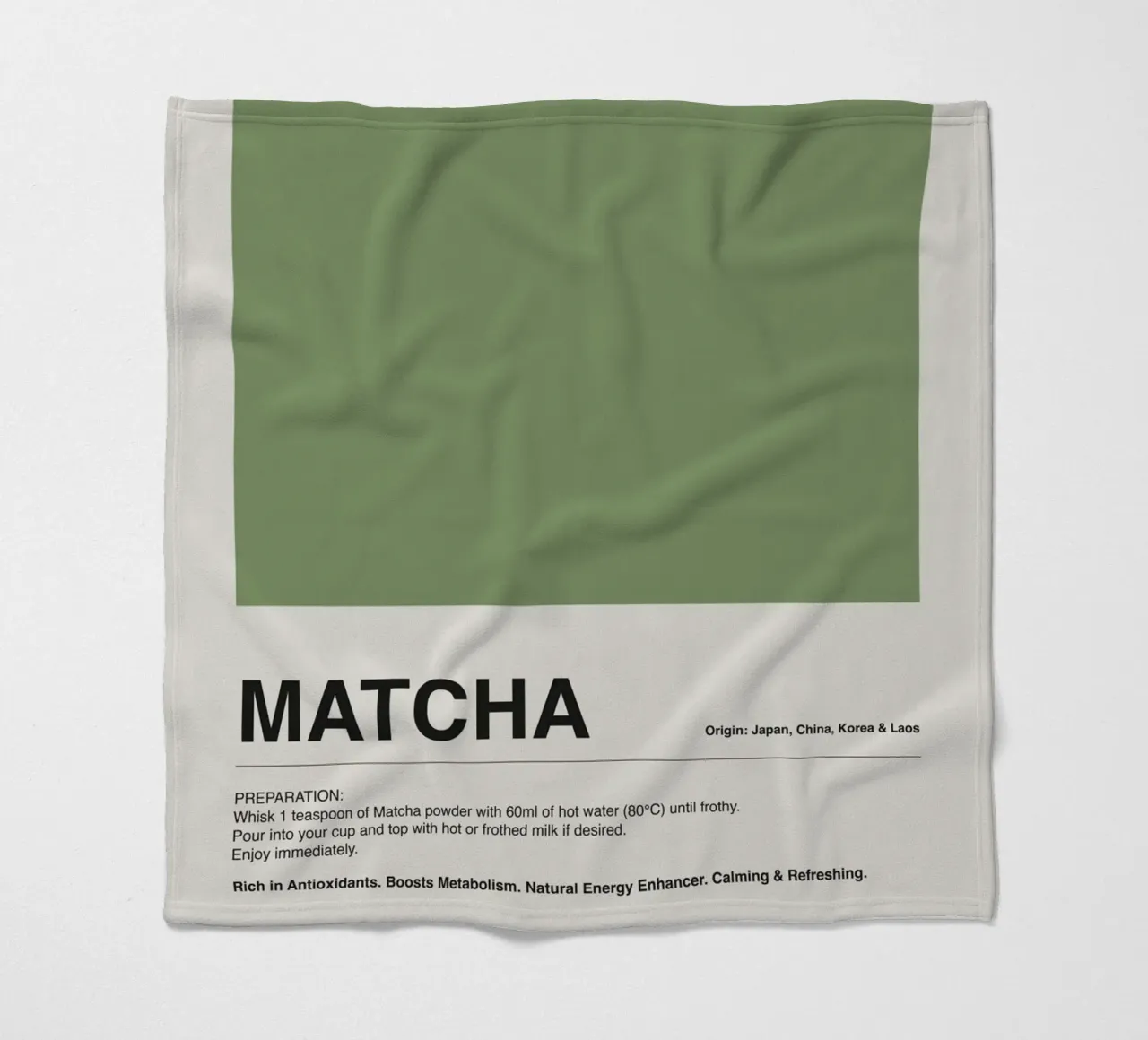 Matcha Latte Chartreuse coperta in pile da ni-ja artboutique
