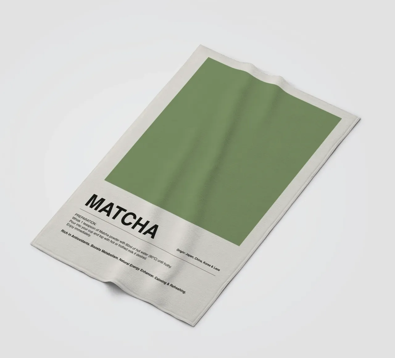 Matcha Latte Chartreuse coperta in pile da ni-ja artboutique