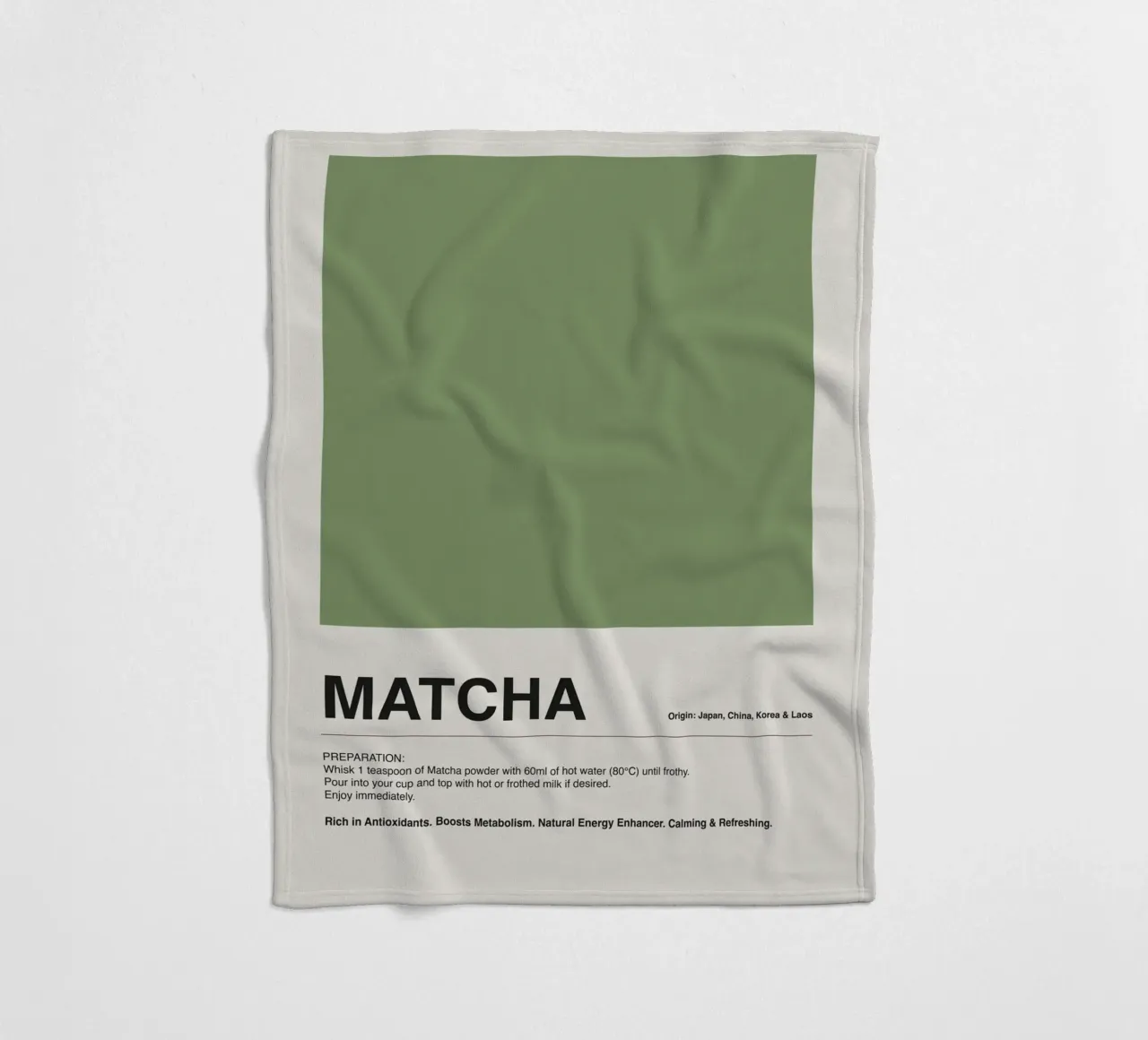 Matcha Latte Chartreuse coperta in pile da ni-ja artboutique