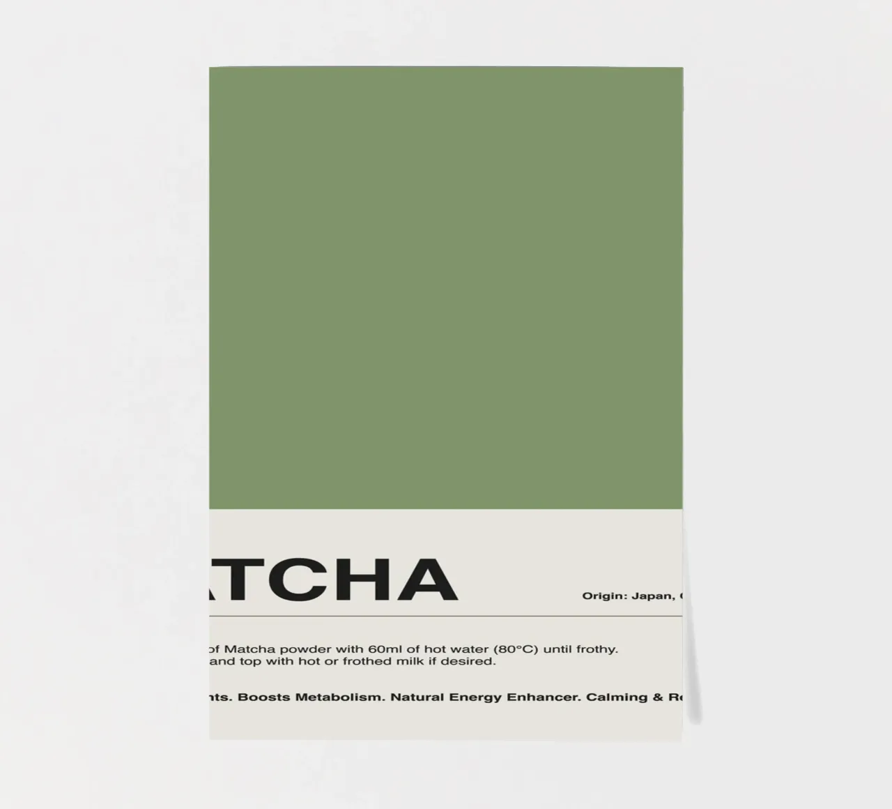 Matcha Latte Chartreuse planche autocollant de ni-ja artboutique