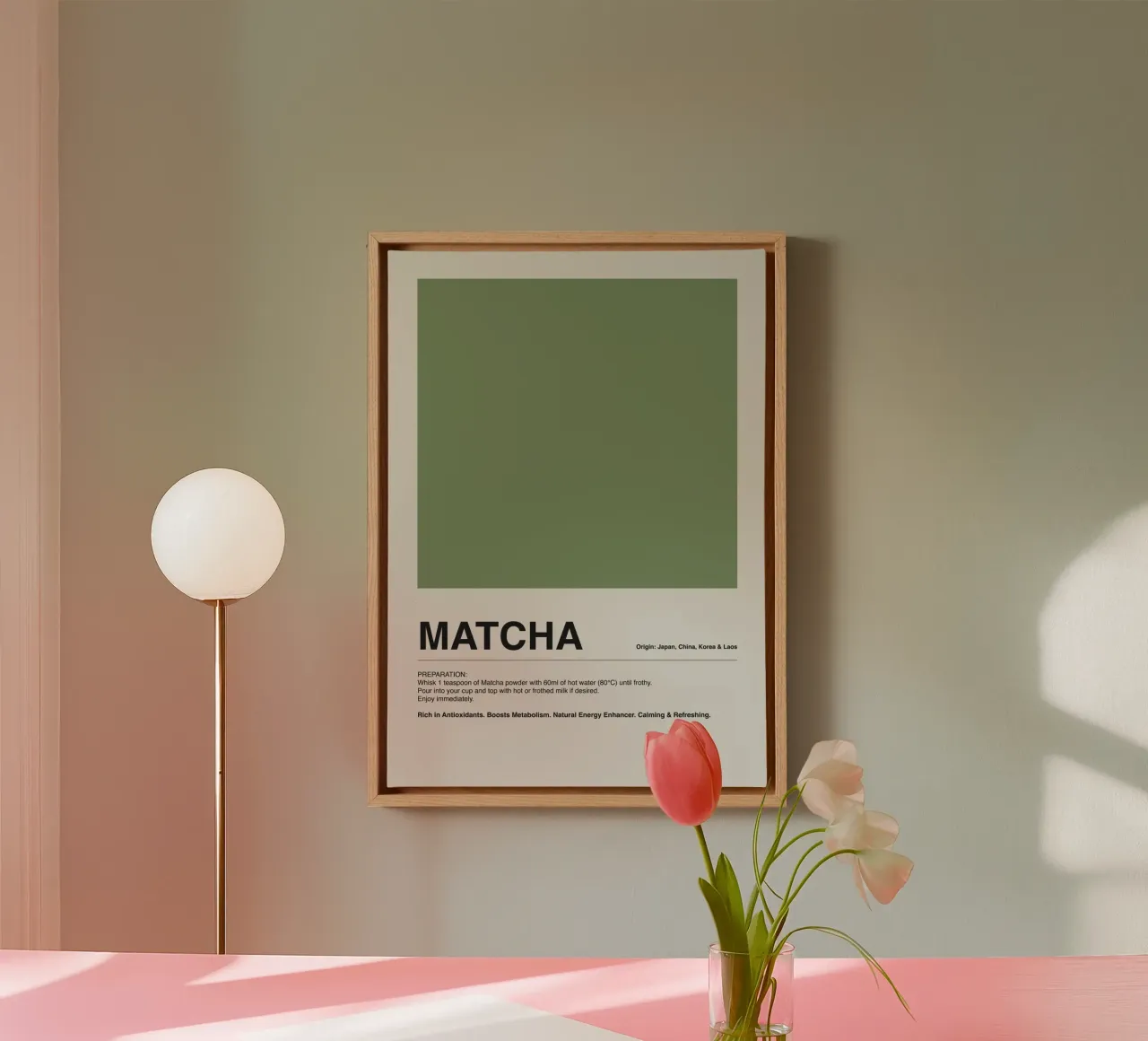Matcha Latte Chartreuse tela con Cornice a cassetta da ni-ja artboutique