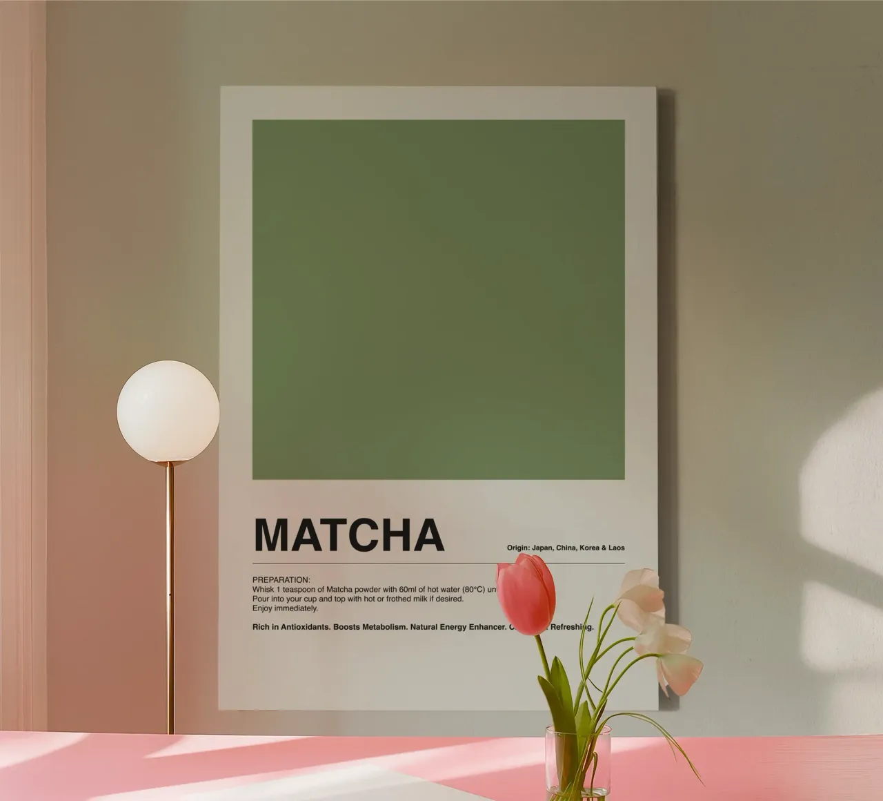 Matcha Latte Chartreuse tela con Cornice a cassetta da ni-ja artboutique