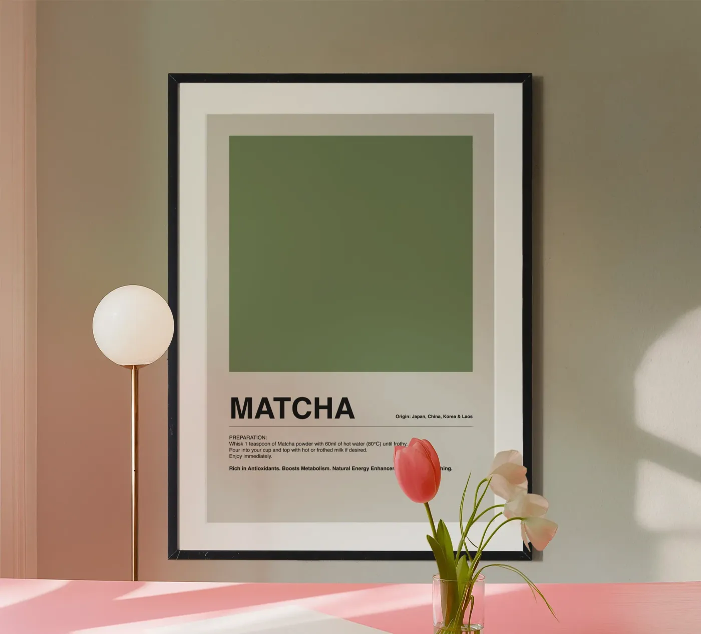 Matcha Latte Chartreuse poster da ni-ja artboutique
