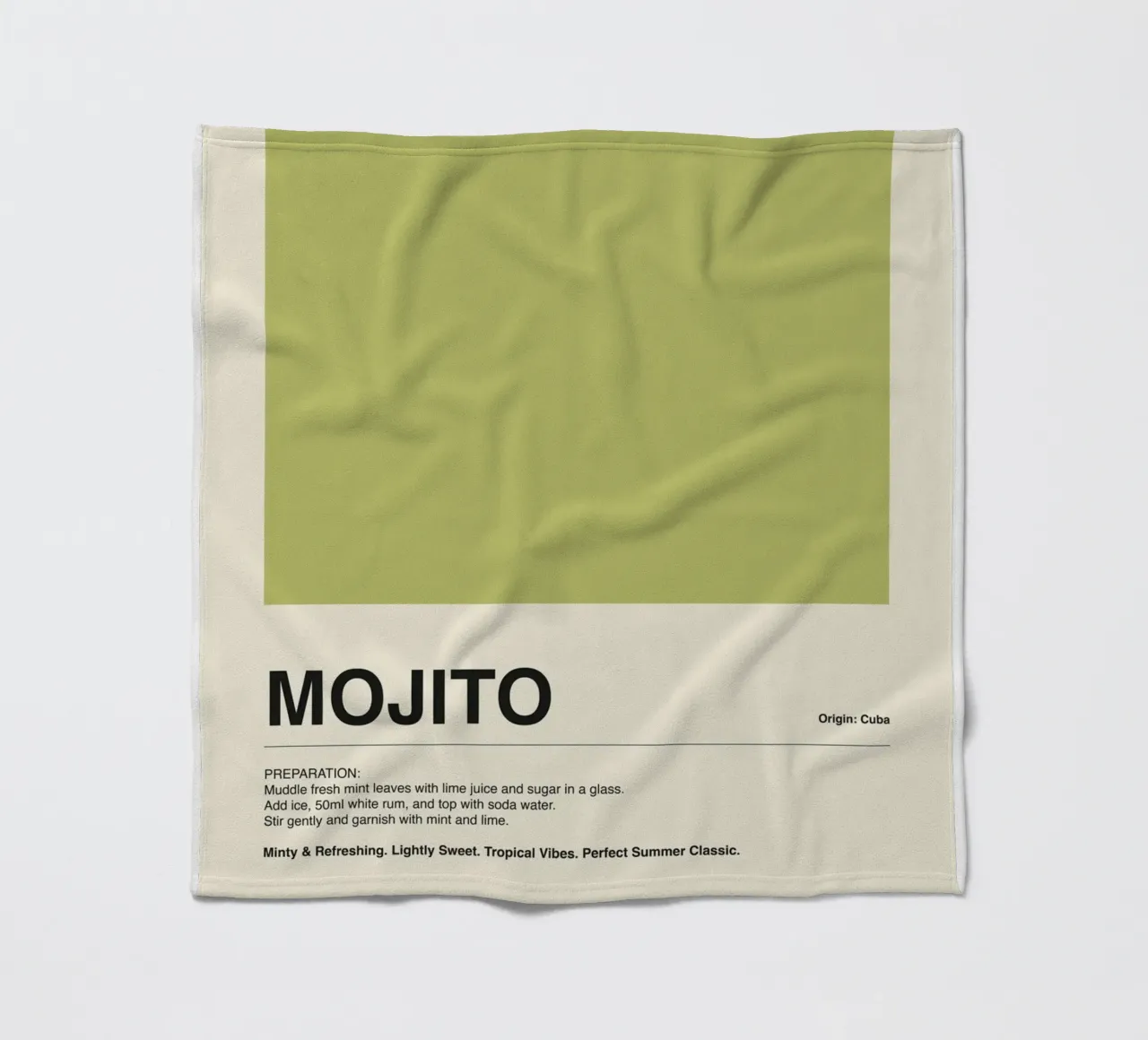 Mojito Drink Olive manta de franela de ni-ja artboutique
