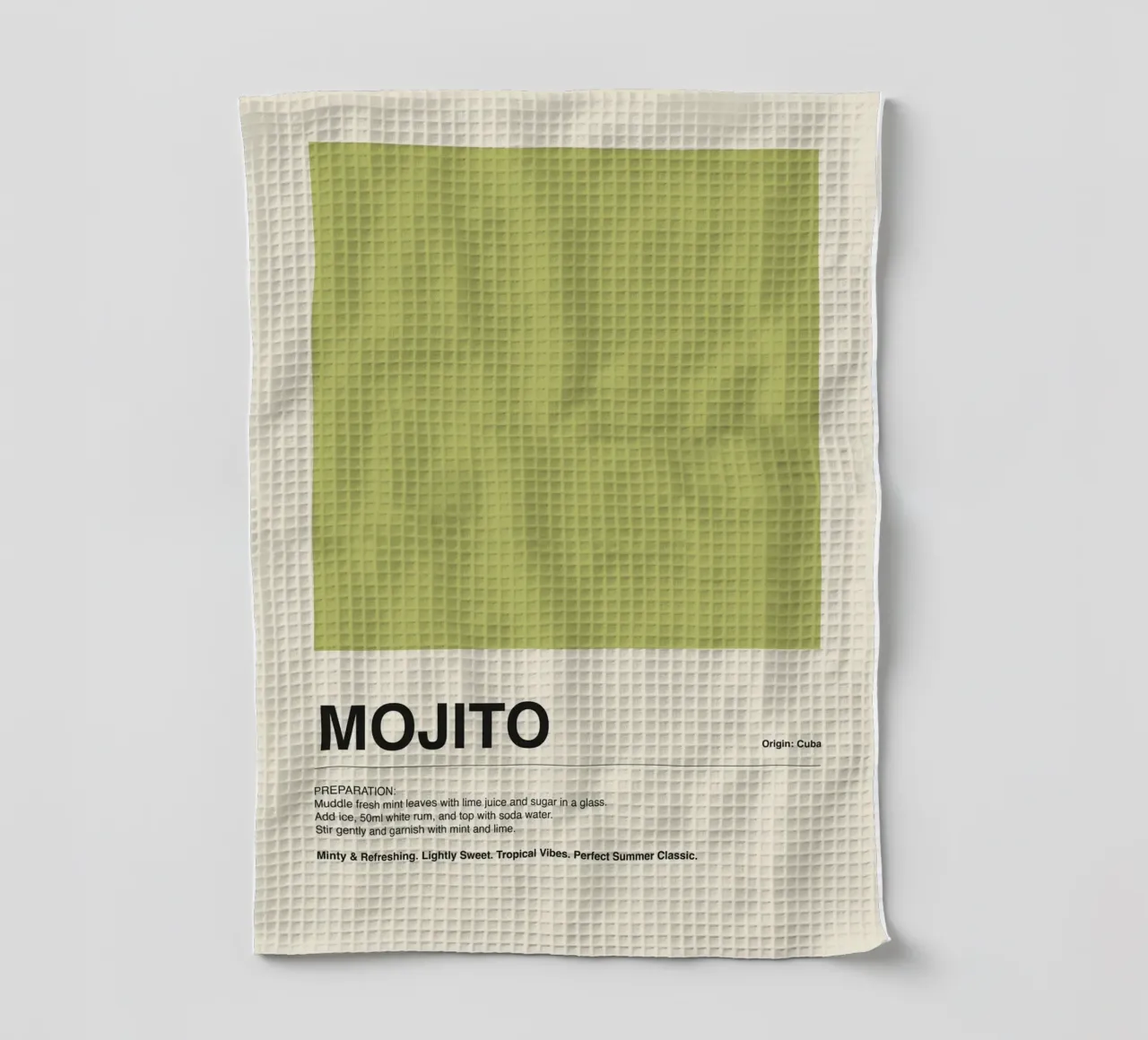 Mojito Drink Olive canovaccio da cucina da ni-ja artboutique